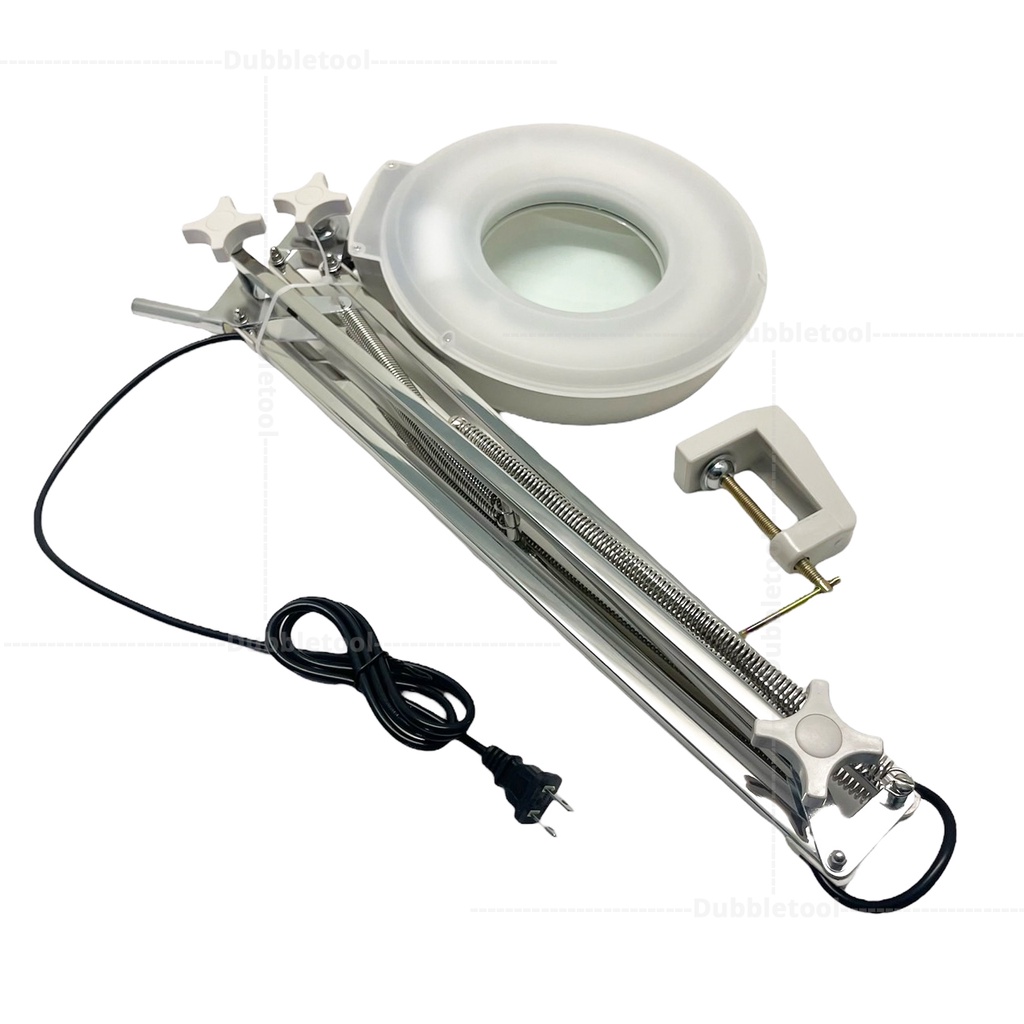 โคมไฟแว่นขยาย10x-ชนิดหลอด-ฟลูออเรสเซนส์-fluorescence-โคมไฟ-โคมไฟแวนขยายหนีบโต๊ะ-lamp-magnifying-10x