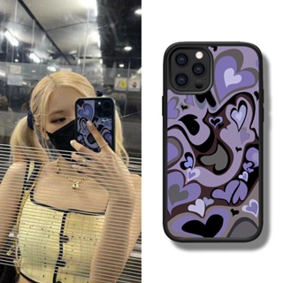 Phone Case for iPhone 14promax iphone13 8plus Wildflower Rotating Love Heart Soft Edge Shatter-Resistant Phone Case
