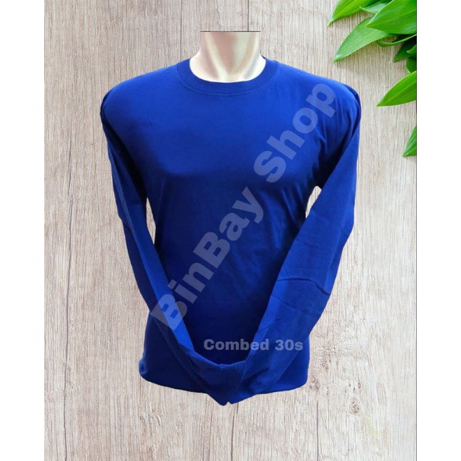 เสื้อยืดยาว-ผ้าฝ้าย-สีฟ้า-combed-30s