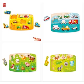 [ช้อปดีมีคืน] [Hape] Peg Puzzle ปริศนาตัวต่อ ตัวต่อ สำหรับเด็ก 24 เดือนขึ้นไป