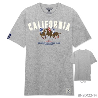 เสื้อยืดคอกลม H Beverly Hills Polo Club เสื้อยืดคอกลมแขนสั้น เสื้อยืดคอกลมผ้าฝ้าย