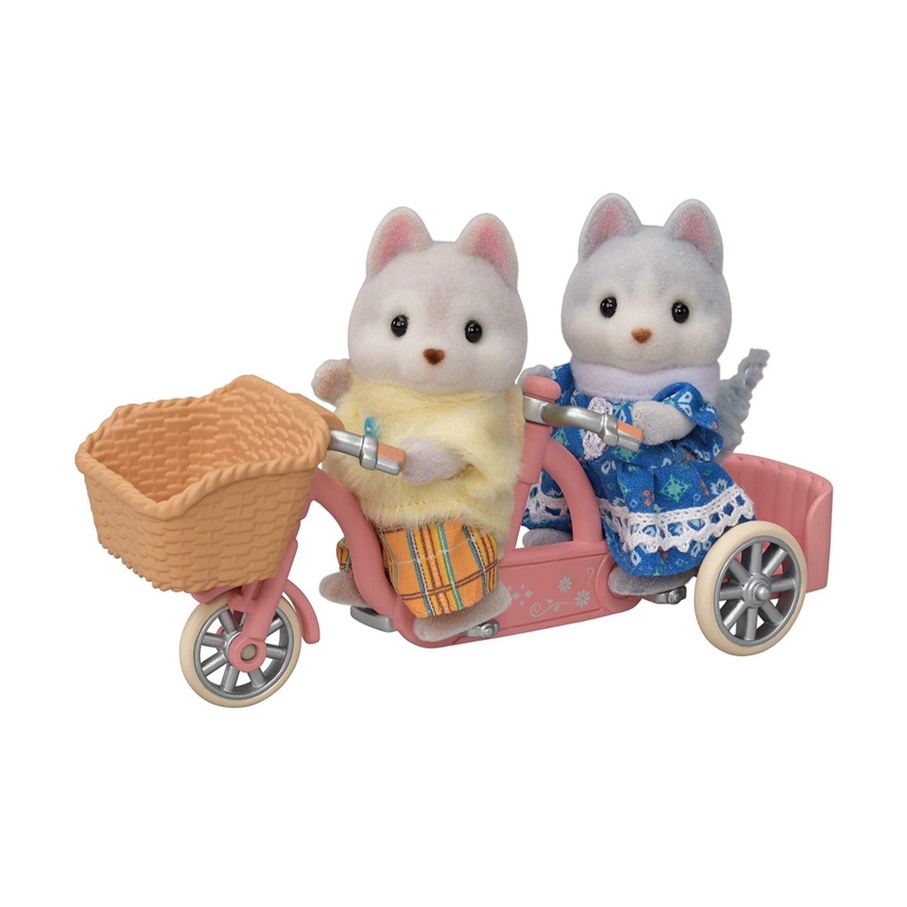 sylvanian-families-เพื่อนที่ดีขี่จักรยานพี่น้องฮัสกี้-epoch-ผลิตภัณฑ์จากประเทศญี่ปุ่น