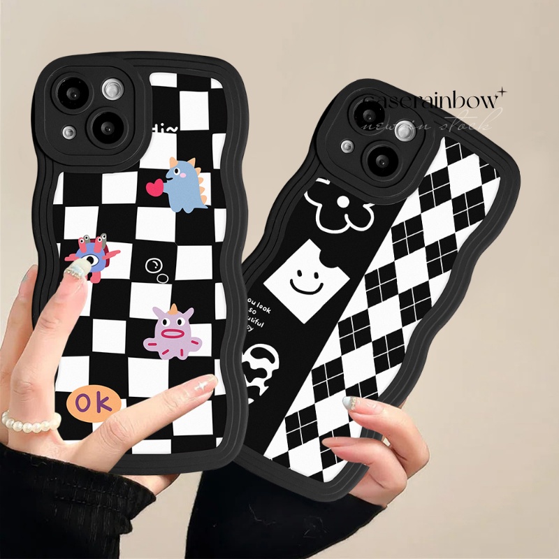 เคสโทรศัพท์มือถือ-tpu-นิ่ม-ขอบหยัก-ลายการ์ตูนมอนสเตอร์-ประดับเพชร-สําหรับ-iphone-11-pro-max-14-13-12-pro-max-6-6s-8-7-plus-14-plus-xr-x-xs-max-se-2020