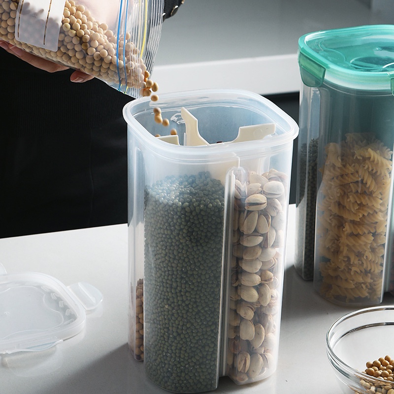 airtight-cans-kitchen-grain-multi-grain-cans-household-food-sealed-storage-cans-rice-beans-compartment-plastic-storage-b