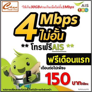 ภาพขนาดย่อของภาพหน้าปกสินค้าAIS TRUE เน็ต 30Mbps , 15Mbps , 1000Mbps ไม่อั้น* ต่อโปรได้ 6 , 12 เดือน โทรฟรีทุกเครือข่าย เดือนแรกใช้ฟรี มี 6 แบบ จากร้าน chantookdee บน Shopee ภาพที่ 5