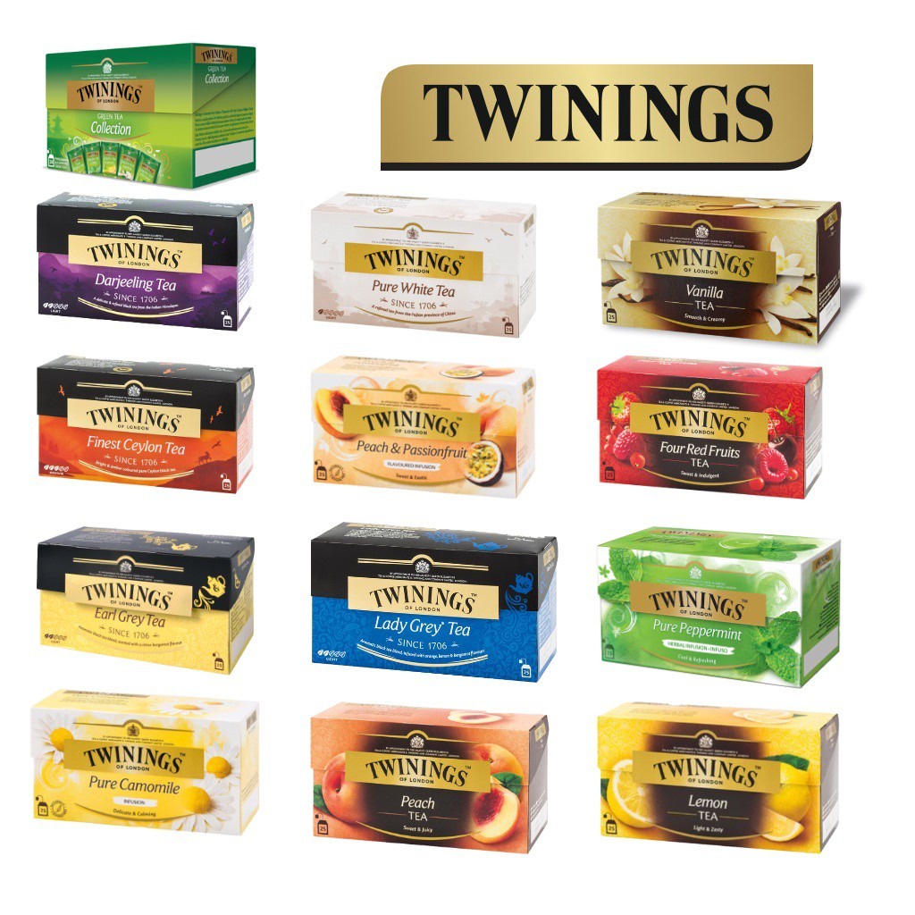 Twinings Tea ชาทไวนิงส์ ชาอังกฤษแท้ มีหลายรสชาติ จำหน่ายยกกล่อง