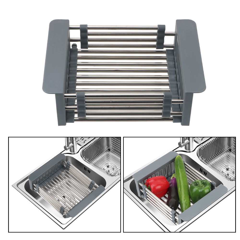 hilife-telescopic-sink-storage-rack-adjustable-sink-dish-drainers-drain-basket-kitchen-organizer-dish-drying-rack