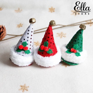 Ellastore123 กิ๊บติดผม กันตก ใส่สบาย สีแดง เขียว ขาว สําหรับของขวัญคริสต์มาส