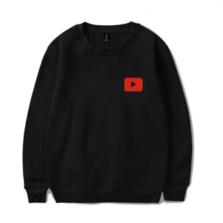 Youtube เสื้อกันหนาว ผ้าฝ้าย สไตล์ฮิปฮอป สตรีท ขนาดใหญ่ สําหรับผู้ชาย และผู้หญิง XXS-4XL 1612E