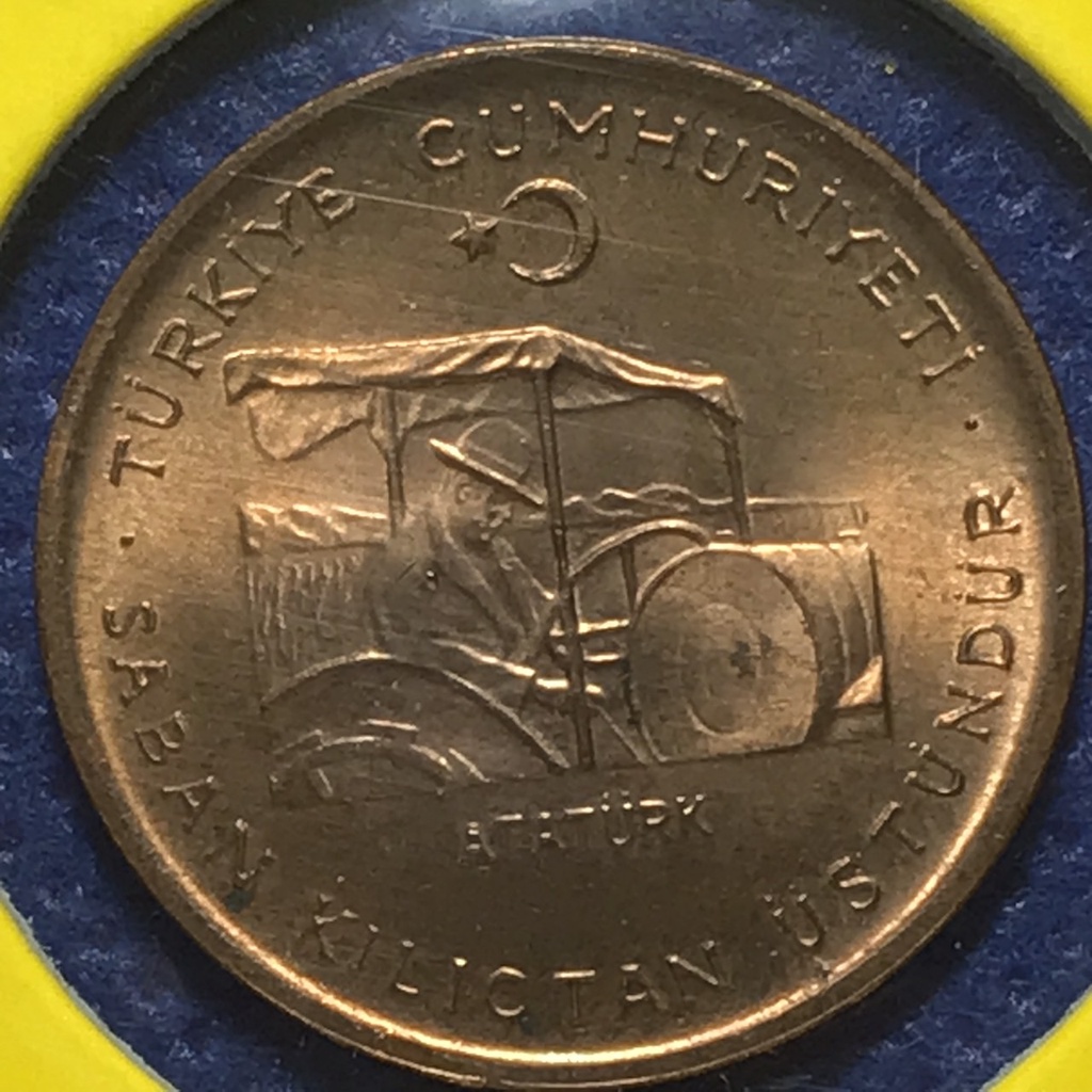 no-60975-ปี1974-turkey-ตุรกี-10-kurus-au-unc-เหรียญสะสม-เหรียญต่างประเทศ-เหรียญเก่า-หายาก-ราคาถูก