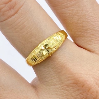 ภาพขนาดย่อของสินค้าแหวนทอง1สลึง สวยเหมือนจริง แหวนทองโต๊ะกัง แหวนทองชุบ  แหวนทองไมครอน