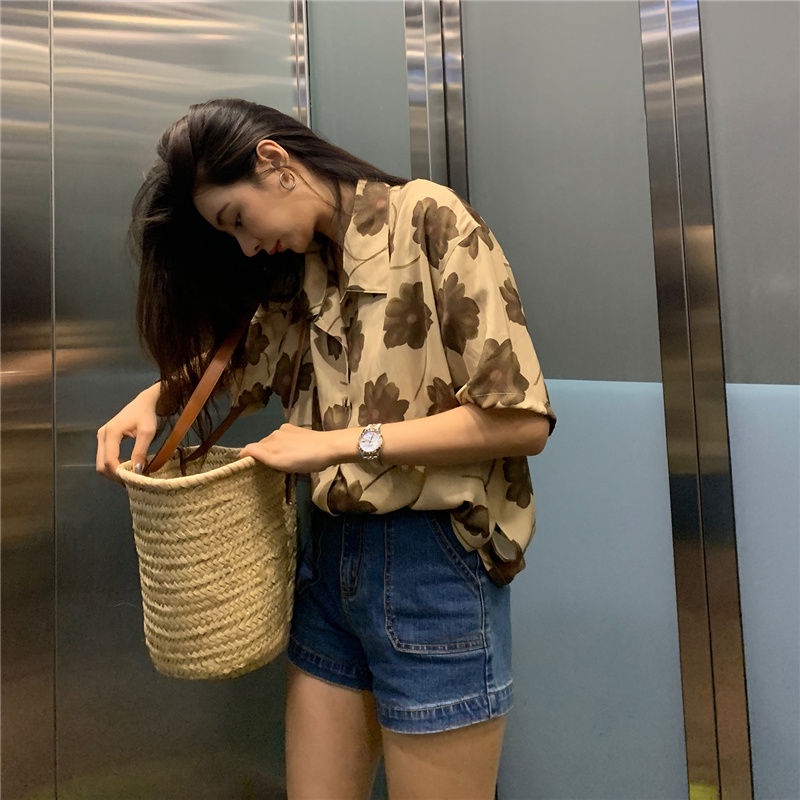 จัดส่งจากประเทศไทย-สไตล์วินเทจ-หลวม-พิมพ์-เสื้อผู้หญิง-ออกแบบแขนสั้น-เล็กๆน้อยๆ-ป่า-ท็อปสตรี-เสื้อเชิ้ตแบบบางสำห-02-x0c
