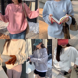 chuuchop_พร้อมส่ง(C7938)✨☃️🍧Cooper sweater เสื้อสเวตเตอร์แขนยาว ปัก C