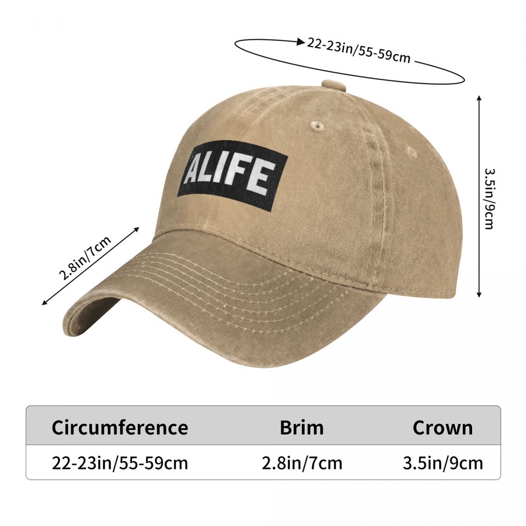 alife-พร้อมส่ง-หมวกเบสบอล-ผ้าฝ้าย-100-ผ้ายีน-ลายโลโก้ปีกโค้ง-ปรับขนาดได้-เข้ากับทุกการแต่งกาย-สําหรับผู้ชาย-และผู้หญิง