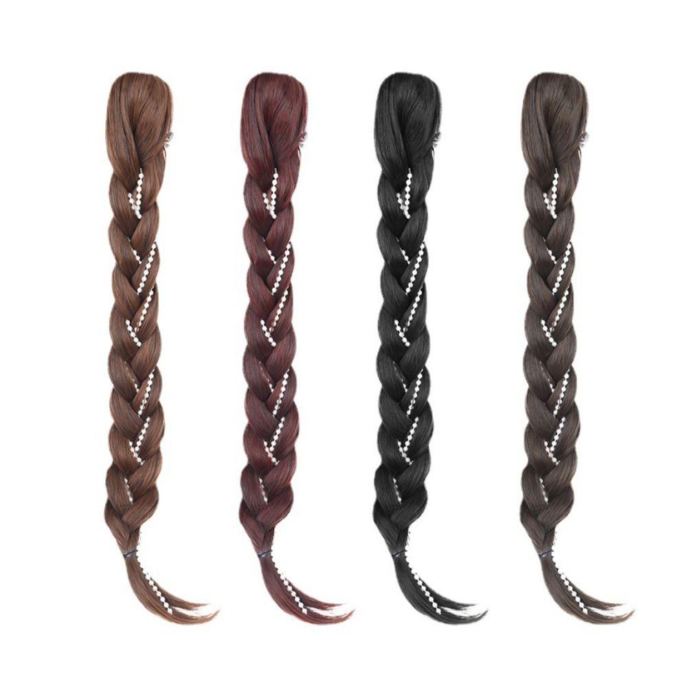 donovan-pearl-tassel-twist-braid-fluffy-high-quality-stylish-women-brown-synthetic-hair-extensions-clip-on-female-long-braid-ponytail