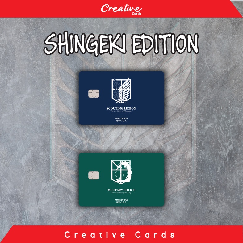 สติกเกอร์ไวนิล-atm-skin-card-shingeki-edition-เคลือบเงา-สําหรับบัตรเครดิต-อีโมนิตี้-แฟลซ-และอื่นๆ