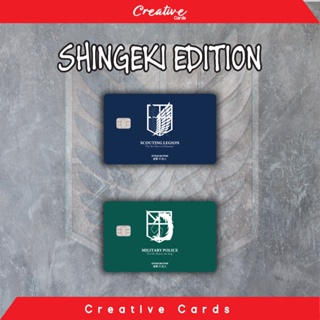 สติกเกอร์ไวนิล Atm Skin Card - Shingeki Edition เคลือบเงา สําหรับบัตรเครดิต อีโมนิตี้ แฟลซ และอื่นๆ