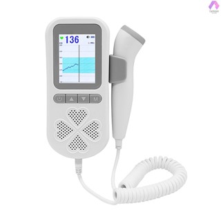 เครื่องตรวจจับการเต้นของหัวใจทารกในครรภ์ 3.0MHz ไม่มีรังสี แบตเตอรี่ในตัว แบบชาร์จไฟได้ พร้อมไฟแบ็คไลท์ จอแสดงผลดิจิทัล [2][มาใหม่]