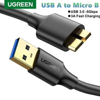 สินค้า Ugreen USB 3.0 3A ชาร์จเร็ว 5Gbps สายเคเบิลข้อมูล ภายนอก HDD สายเคเบิล USB ฮาร์ดดิสก์ SSD Sata สายเคเบิล USB A ถึง Micro B ชาร์จเร็ว