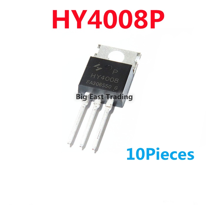 10PCS HY4008P ทรานซิสเตอร์ Hy4008P To - 220 Hy 4008 To220 80 V 200 A 10 ...