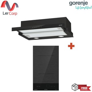 [0% 10 เดือน] (Gorenje) เครื่องดูดควันแบบฝัง TH64E4BG + เตาอินดักชั่น IT321SYB