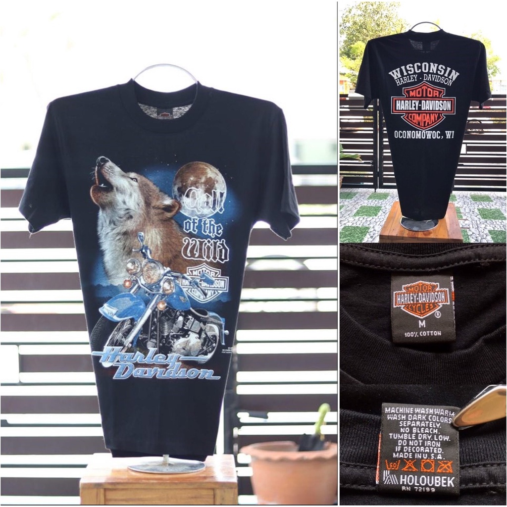 เสื้อยืดฮาเลย์-harley-davidson-reproduction-sml-ป้าย-usa-ผ้าcotton100-ใสสบาย