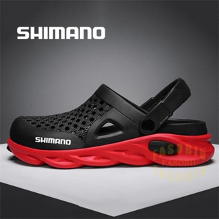 Shimano รองเท้าแตะยาง พื้นแบน ระบายอากาศ ป้องกันการลื่นไถล เหมาะกับเดินชายหาด แฟชั่นฤดูร้อน สําหรับผู้ชาย