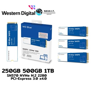 ภาพขนาดย่อของภาพหน้าปกสินค้า️กรุงเทพฯด่วน1ชั่วโมง ️ 250GB 500GB 1TB SSD (เอสเอสดี) WD BLUE SN570 NVMe M.2 2280 ประกัน 5 ปี จากร้าน nava.it บน Shopee