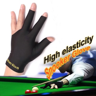 ภาพหน้าปกสินค้า[B_398] 1Pc Spandex Snooker Billiard Gloves Pool Left Open Three Finger Glove ที่เกี่ยวข้อง