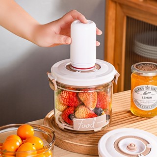 Vacuum Fresh-keeping Food Storage Container with Hand Pump Airtight Jar Box For Sealed Preservation Kitchen Accessories