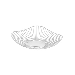 Drain Pierced Iron Art Nordic Style Fruit Basket Easy Clean Wired Wave Save Space Kitchen Organizer Vegetables Living Ro