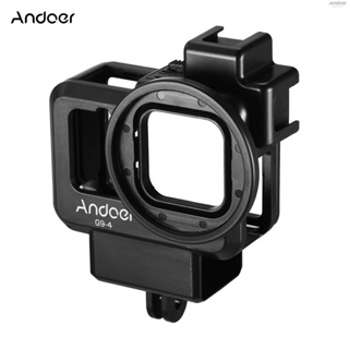 [A58] Andoer G9-4 เคสพลาสติก Vlog พร้อมเมาท์โคลด์ชู ฟิลเตอร์ 55 มม. อุปกรณ์เสริม แบบเปลี่ยน สําหรับ GoPro Hero 9