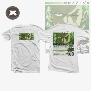 เสื้อยืดสีขาวOne Piece - Roronoa Zoro เสื้อยืดลําลองสําหรับ Unisex แขนสั้นพิมพ์ลาย 3D Anime คุณภาพสูงS-5XL_23