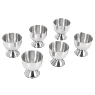 Egg Cup Tray Stainless Steel Soft Boiled Egg Cup Holder Can Be Made Of Small Wine Glasses 6 Sets