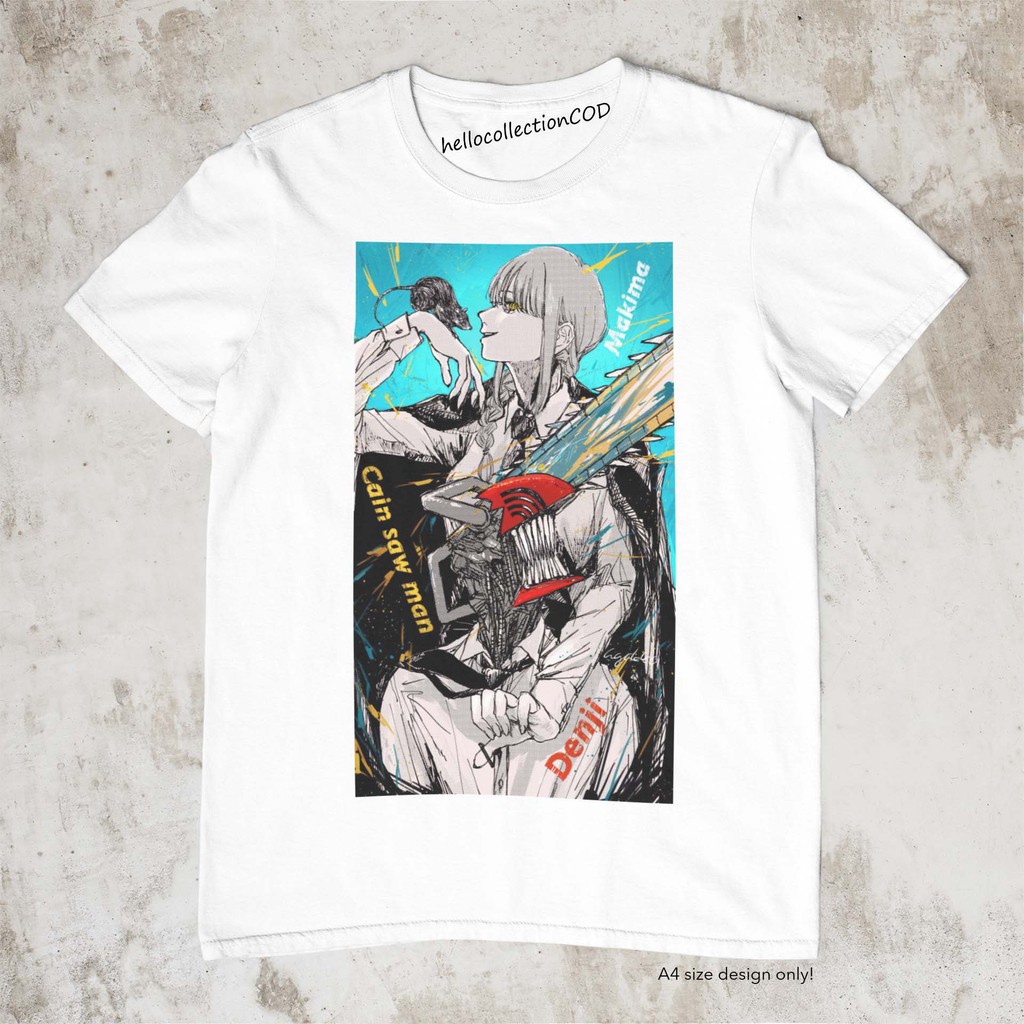เสื้อยืดสีขาว-anime-shirt-chainsaw-man-denji-makima-ver1-1-anime-shirtเสื้อยืด-เสื้อยืดสีพื้น-23