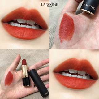 แท้ทั้งร้าน !! ลิปสติกขนาดจริง LANCOME  LABSOLU ROUGE DRAMA MATTE 196 ORANGE SANGUINE #NO BOX