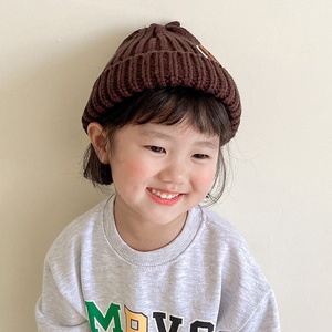 หมวกถัก-ผ้าวูล-ลายหน้ายิ้มน่ารัก-ให้ความอบอุ่น-แฟชั่นฤดูใบไม้ร่วง-และฤดูหนาว-สําหรับเด็กผู้ชาย-และเด็กผู้หญิง