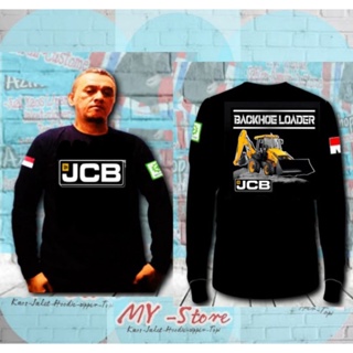 Beckhoe loader JCB เสื้อยืด แขนยาว สีดํา