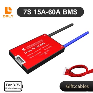 Daly BMS Li-ion BMS 7S 24V 15A 20A 30A 40A 50A 60A ลิเธียม BMS พร้อมพอร์ตทั่วไปสมดุล