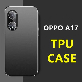 เคสซิลิโคน Case OPPO A17 เคสโทรศัพท์ ออฟโป้ เคสนิ่ม tpu เคสสีดํา เคสซิลิโคน สวยและบางมาก Oppo A17 พร้อมส่ง