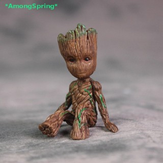 AmongSpring&gt; Groot Action Toy Figure 6CM Guardians Of The Galaxy Tree Man Doll Model Cartoon new