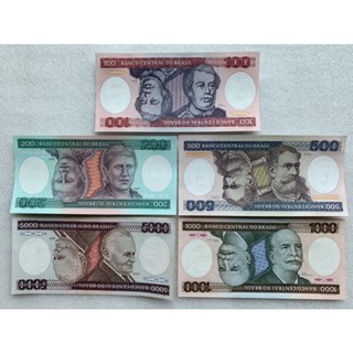 ธนบัตรประเทศบาซิว ปี1981 ยกชุด5ใบ UNC สะสมธนบัตรต่างประเทศ
