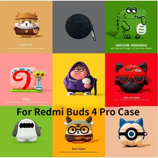 【Case Home】เคสหูฟัง แบบนิ่ม ลายการ์ตูน สําหรับ Redmi Buds 4 Pro