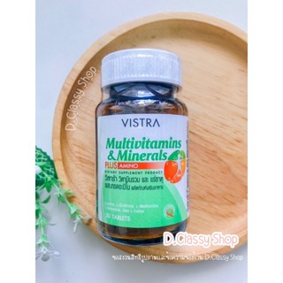 [30 เม็ด&amp;หมดอายุ พ.ศ. 2569] Vistra Multivitamins &amp; Minerals Plus Amino วิสทร้า วิตามินรวมและแร่ธาตุ ผสมกรดอะมิโน