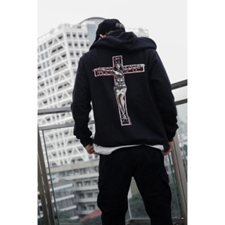 BAD Dark Cross Hoodie(แบดเอ็กแซมเพิล เสื้อฮู้ดกันหนาว)