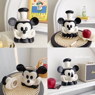 พร้อมส่ง🖤🤍 กล่องเก็บของ Black&amp;White Mickey Mouse Series ดิสนี่ย์ ของแต่งบ้าน น่ารักๆ ช่วยจัดระเบียบของบนโต๊ะ 🤍🖤มิกกี้