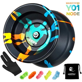 Flt Yoyo N8 โยโย่อลูมิเนียมอัลลอยด์ 8 ลูกปืน KK พร้อมสายสปินนิ่ง สีฟ้า สําหรับเด็ก