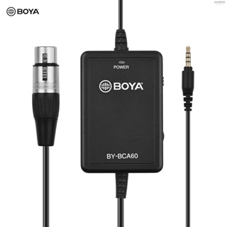 Boya BY-BCA60 สายเคเบิลไมโครโฟน XLR ไป 3.5 มม. ยาวพิเศษ 6 ม. 20 ฟุต รองรับตัวควบคุมระดับเสียง 48V Phantom Power พร้อมแจ็คหูฟัง 3.5 มม. สําหรับสมาร์ทโฟน แท็บเล็ต แล็ปท็อป
