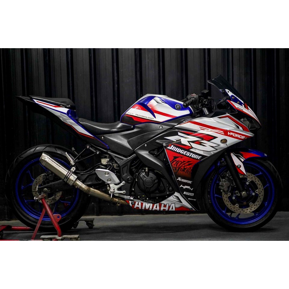 สติ๊กเกอร์แต่งลายรถ Yamaha Yzf R3 V.1 ลาย Racing Sport V.3 | Shopee ...