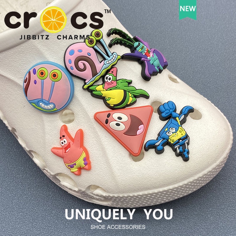 ภาพหน้าปกสินค้าjibbitz crocs ของแทั SpongeBob SquarePants Series รองเท้า ดอกไม้ การ์ตูน รู รองเท้า อุปกรณ์เสริม jibbitz ปุ่ม จากร้าน hongping121475.th บน Shopee